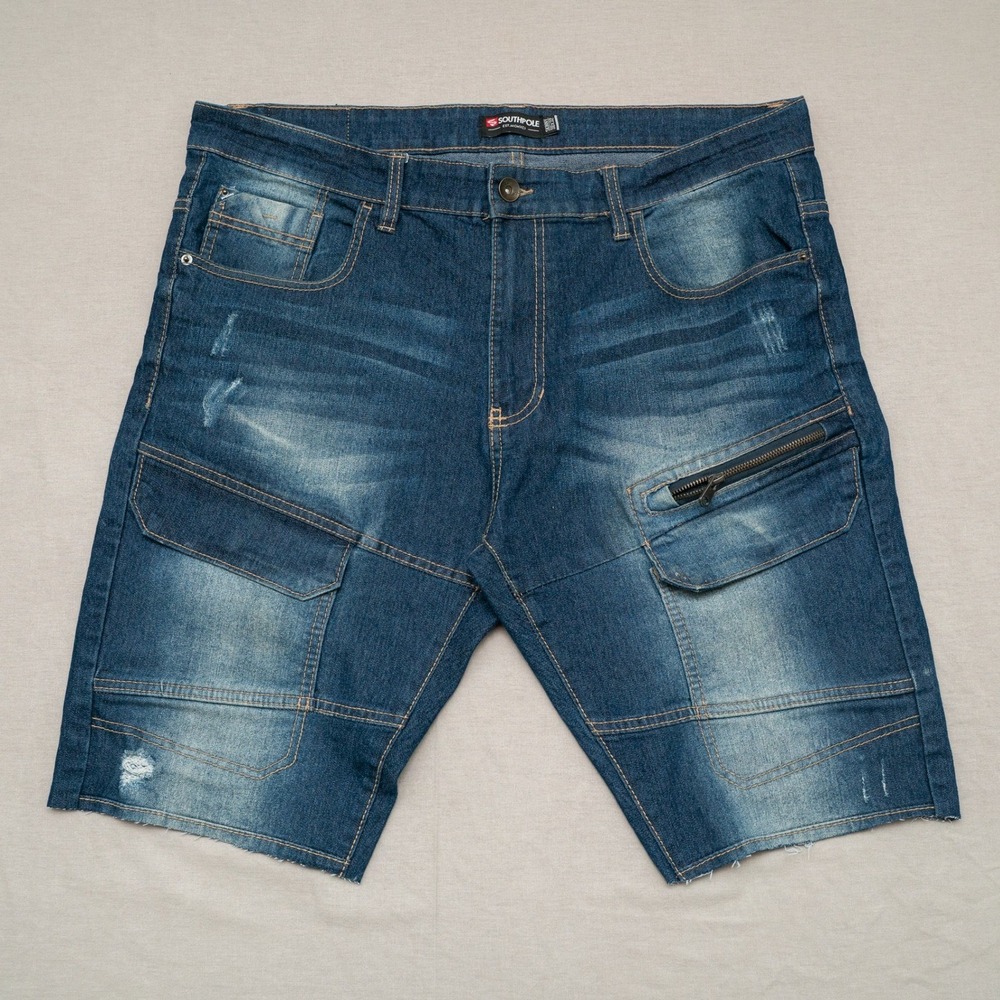 Vintage Y2k Southpole Denim Jean Shorts Cut Off‎ Adult 38x11 Skater Grunge